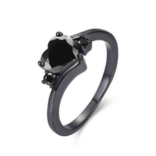 Load image into Gallery viewer, Black/Gold Engagement Rings