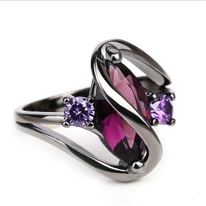 Luxury Vintage Purple Zircon Ring