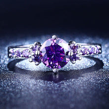 Load image into Gallery viewer, Purple Amethyst Solitaire Ring