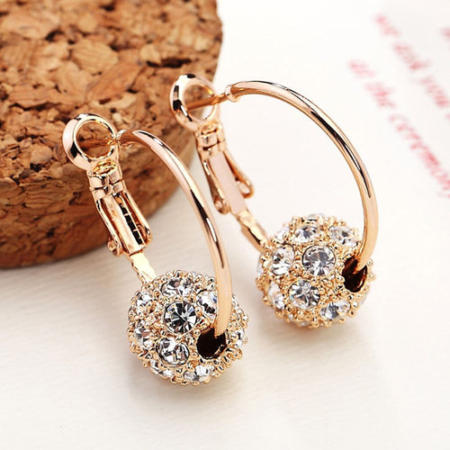 Austrian Crystal Ball Earrings