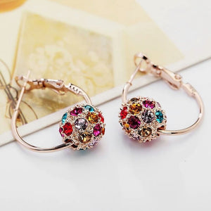 Austrian Crystal Ball Earrings