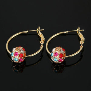 Austrian Crystal Ball Earrings